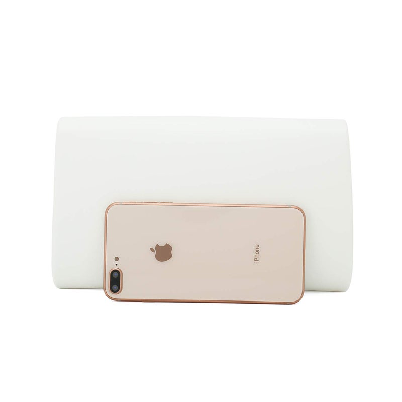 CHARMING TAILOR PU Clutch Purse for Women Evening Bag Chic Clutch Handbag for Special-occasion (White) - Image 3
